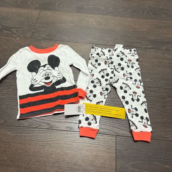 Disney Kids Infant 18M Mickey Mouse 2 Piece Pajama Set New - Picture 1 of 3